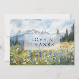Mountain Wildflowers Floral Meadow Wedding Photo Tack Kort