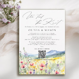 Mountain Wildflowers Modern Wedding Announcement Inbjudningar