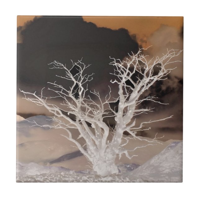 MOUNTAIN WINTER KAKELPLATTA (Framsidan)