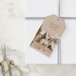 Mountain Winter Ligcape med Hjort Presentetikett