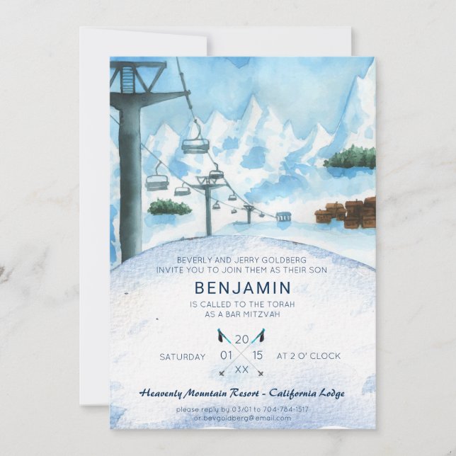 Mountain Winter Skiing Pub Mitzvah (Framsida)