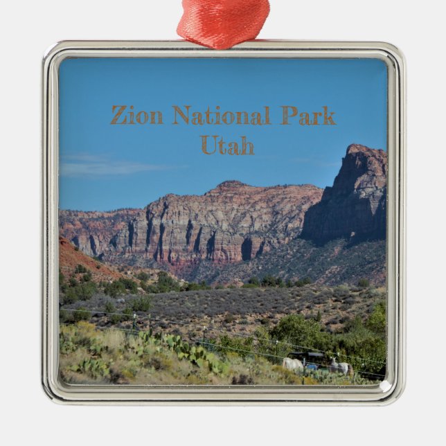 Mountain Zion National Park Julgransprydnad Metall (Framsidan)