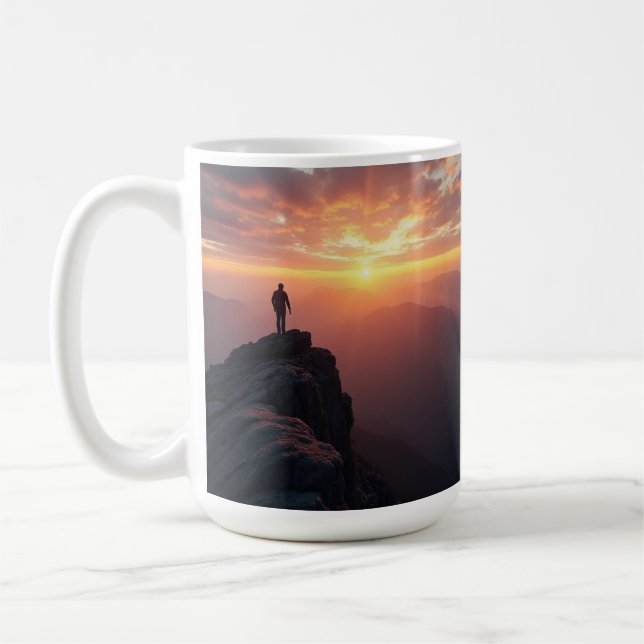 #MountainAdventure #SunriseMagic #NatureLovers #Ou Kaffemugg (Vänster)