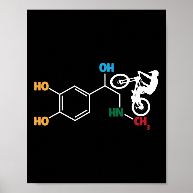 Mountainbike adrenalin formel downhill cykling M Poster (Framsidan)