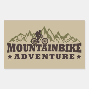 Mountainbike-äventyr - Mountain Bike Rektangulärt Klistermärke