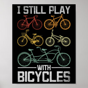 Mountainbike Cyklist Jag Leker Fortfarande Med Poster