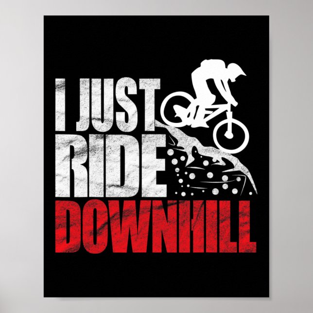 Mountainbike-design för MTB downhill-cykling  Poster (Framsidan)