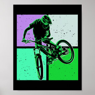 Mountainbike Det Blir Aldrig Lättare Downhill Moun Poster