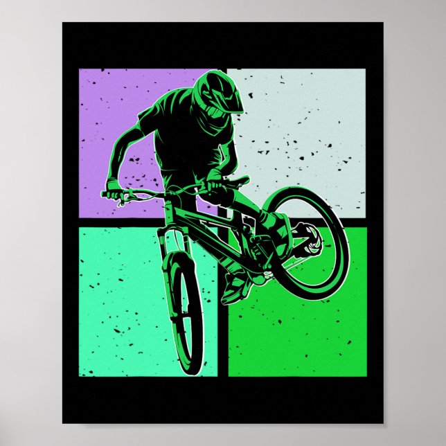 Mountainbike Det Blir Aldrig Lättare Downhill Moun Poster (Framsidan)