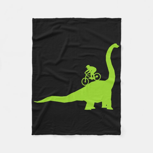 Mountainbike Dinosaur Mtb Cyklist Cyklist  Fleecefilt (Framsidan)