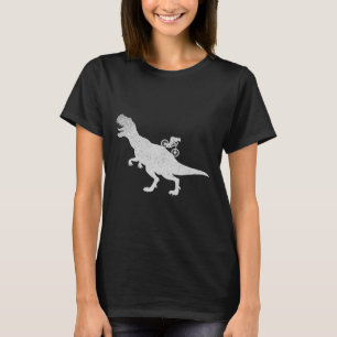 Mountainbike Downhill Cykel Cyklist T-rex Cykling T Shirt