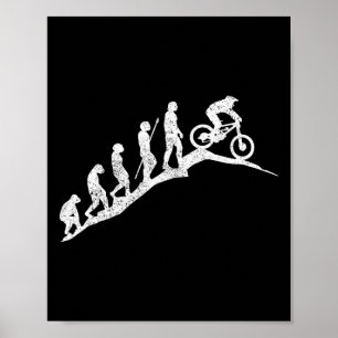 Mountainbike Downhill Evolution Mtb Cykling Roligt Poster