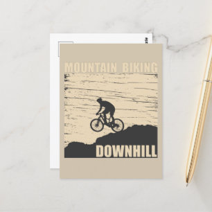 Mountainbike downhill vykort