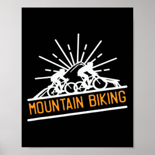 Mountainbike för mountainbikeåkning för män kvinno poster