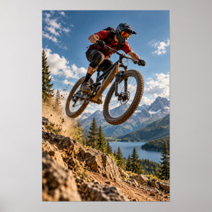 Mountainbike-hopp Väggkonst – Alpine Freeride MTB