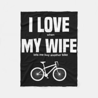 Mountainbike Jag älskar när min fru låter mig köpa Fleecefilt