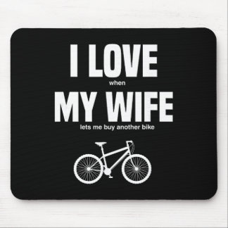Mountainbike Jag älskar när min fru låter mig köpa Musmatta
