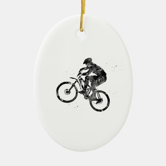 Mountainbike Julgransprydnad Keramik (Framsidan)