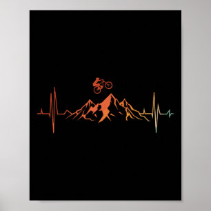 Mountainbike-konst för män kvinnor Downhill Mounta Poster