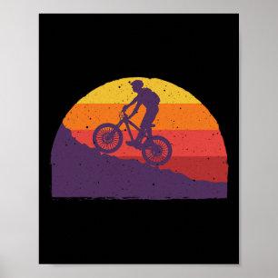 Mountainbike-konst för män och kvinnor Mtb cyklist Poster