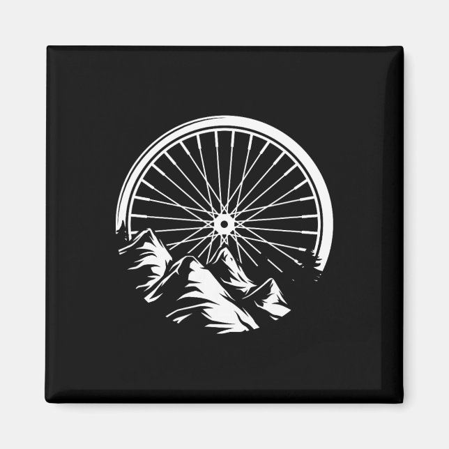 Mountainbike Mtb Cykel Cykelpresent  Magnet (Framsidan)