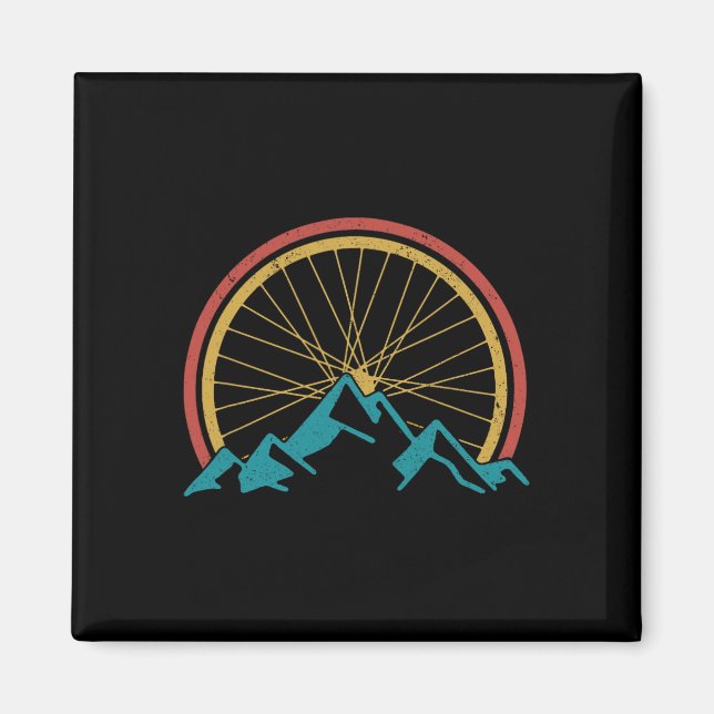 Mountainbike Mtb Downhill Cykel Cykelpresent  Magnet (Framsidan)