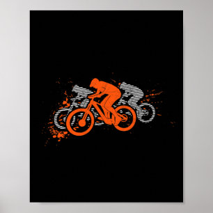 Mountainbike Mtb Downhill Cykling Cykelsport  Poster