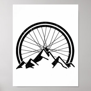 Mountainbike Mtb Downhill Cykling Cykling Cyklist Poster
