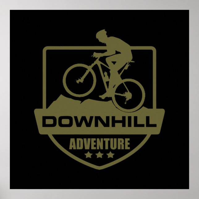 Mountainbike MTB Downhill Poster (Framsidan)