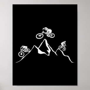 Mountainbike MTB Downhill Terrängcykling Poster