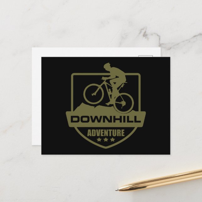 Mountainbike MTB Downhill Vykort (Fram/Back In Situ)