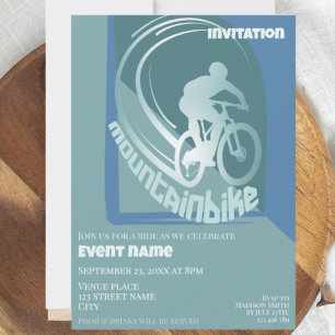 Mountainbike MTB evenemangsfirande Inbjudan