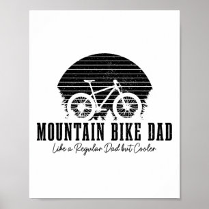 Mountainbike Pappa Downhill Vintage Mtb Mountainbi Poster