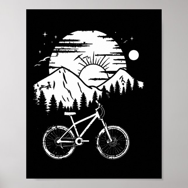 Mountainbike-ritning Mtb-cykling  Poster (Framsidan)