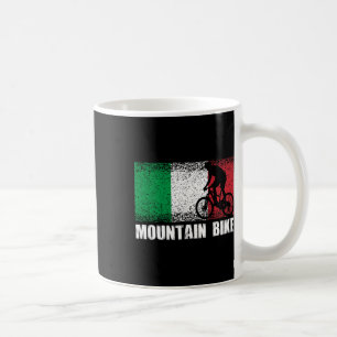 Mountainbike sport, italienska flaggan, italiensk  kaffemugg