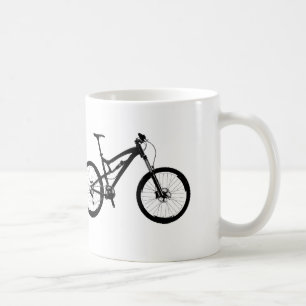 Mountainbike - svart på vit kaffemugg