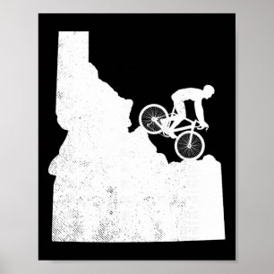Mountainbike Vintage Idahos cykelkartskonst - Mtb Poster