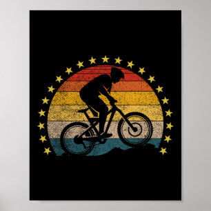 Mountainbike Vintage Mtb Downhill Cykling Cykel Poster