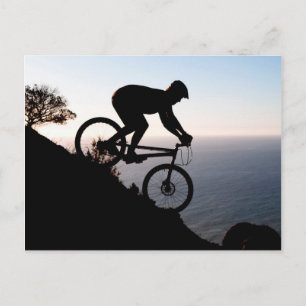 Mountainbikeåkare. Lions Head, Kapstaden Vykort
