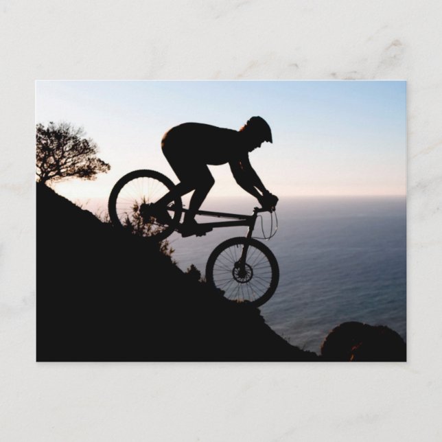 Mountainbikeåkare. Lions Head, Kapstaden Vykort (Framsida)