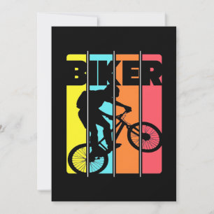 Mountainbikeåkare Retro Vintage Inbjudningar