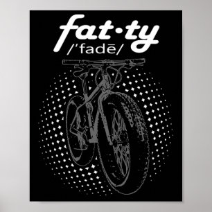 Mountainbikeåkning Fatbike Tjockcykling Poster