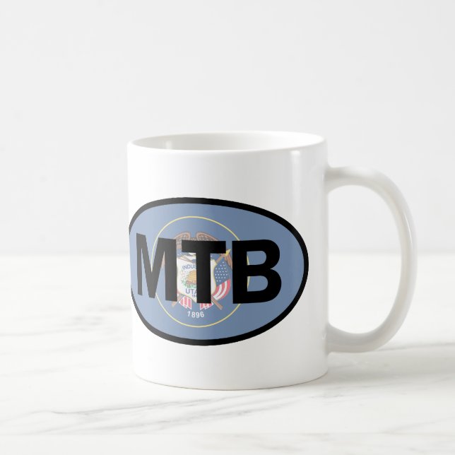 Mountainbikeåkning Utah Flagga Kaffemugg (Höger)