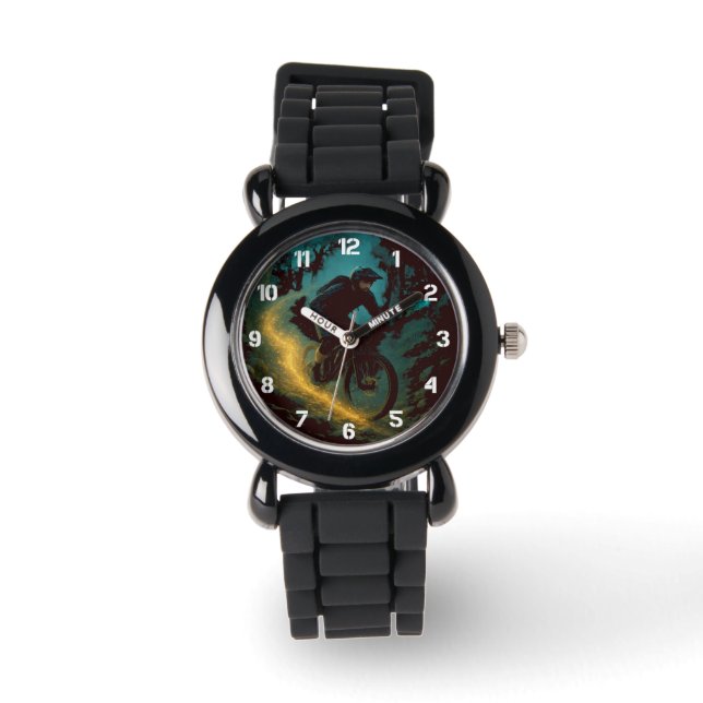 Mountainbikeäventyrsledesign Armbandsur (Framsida)