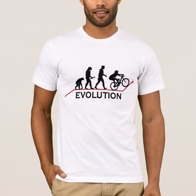Mountainbikeevolutiont-skjorta T Shirt (Framsida)
