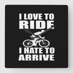 Mountainbikehumor - Citat om cykling - Roligt om c Fyrkantig Klocka