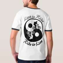 Mountainbiket Yin Yan bor för att rida tshirten