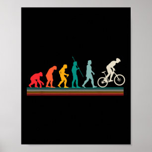 Mountainbikeutveckling Retro Sport Mtb Cykling L Poster