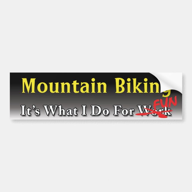 Mountainbiking - Vad jag gör för kul dekal (Framsidan)