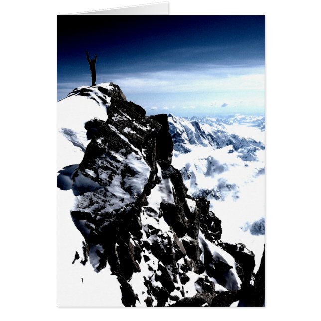Mountaineer Achievement Snö Winter Hälsningskort (Framsidan)